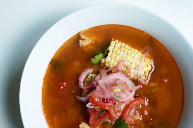 This is Encebollado, a spicy tuna and onion stew, widely regarded as the national dish of Ecuador